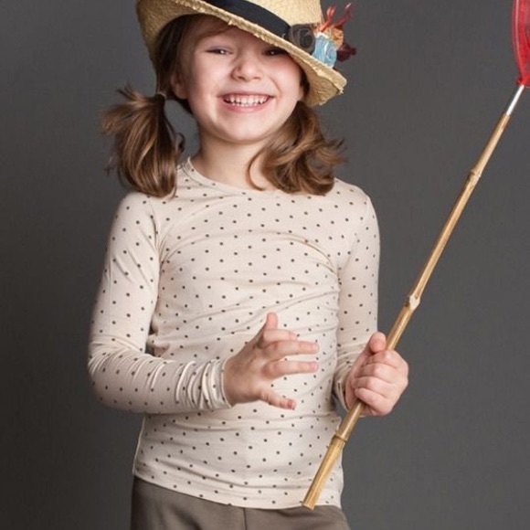 Matilda Jane Homeroom Sack Lunch Polka Dot Tee size 6 - Picture 5 of 6